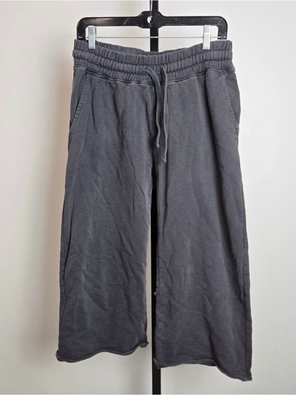 Pacts Wide Leg Sweatpants in Charcoal Gray Large